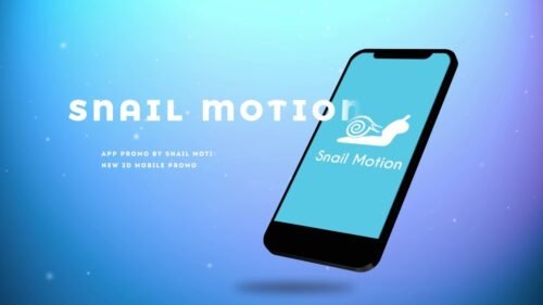 Free 3D After Effect Mobile App Promo Template - Snail Motion