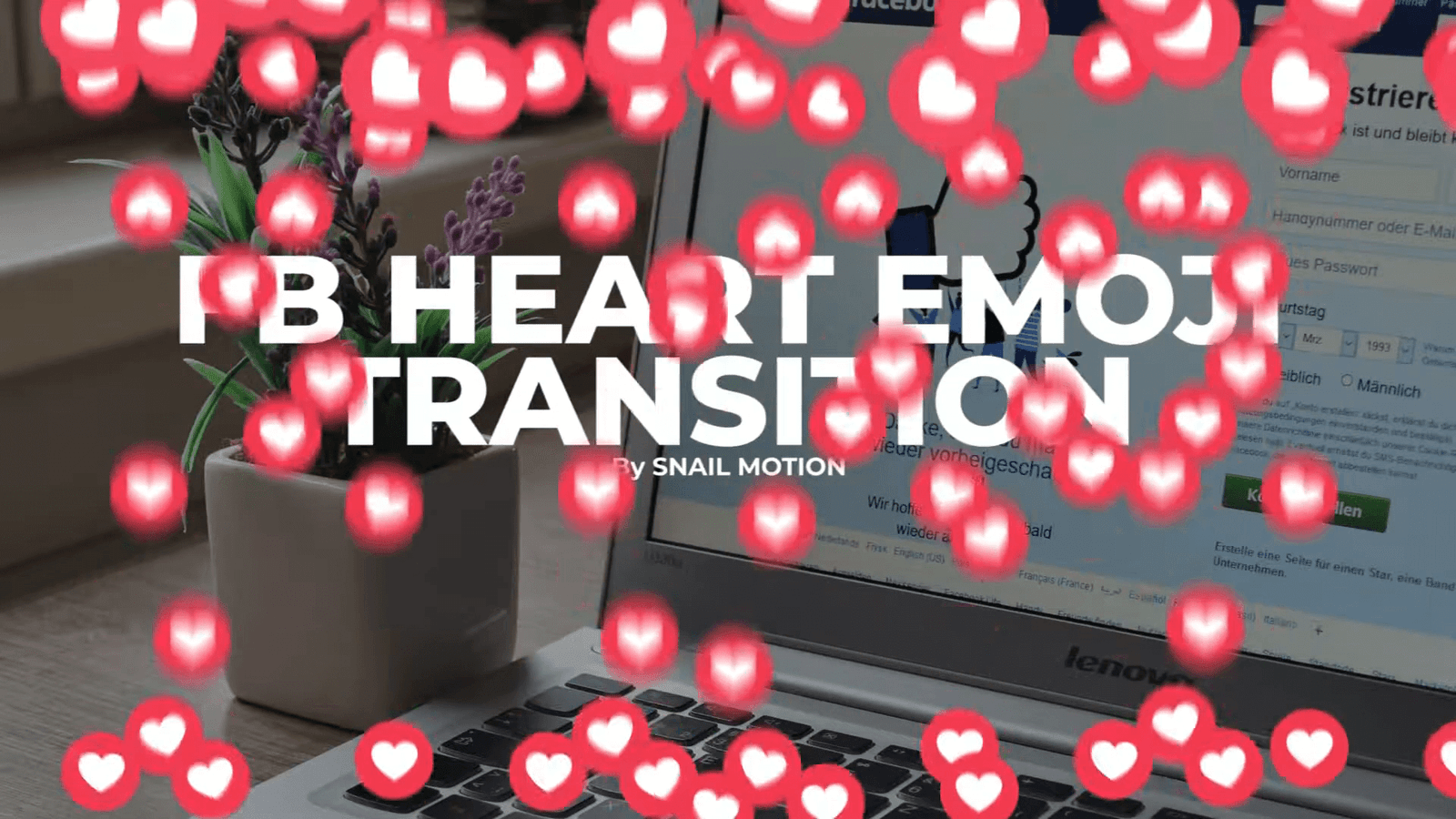 Free Facebook Heart Emoji Transition | ALPHA | SNAIL MOTION