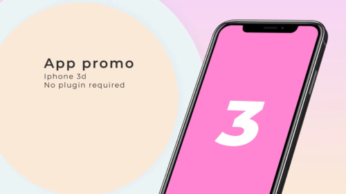 Free 3d iPhone 12 pro App promo After Effects by snail motion