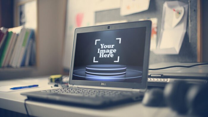 Free Laptop Mockup Photoshop by Snail Motion