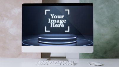 Free iMac Mockup Photoshop By Snail motion