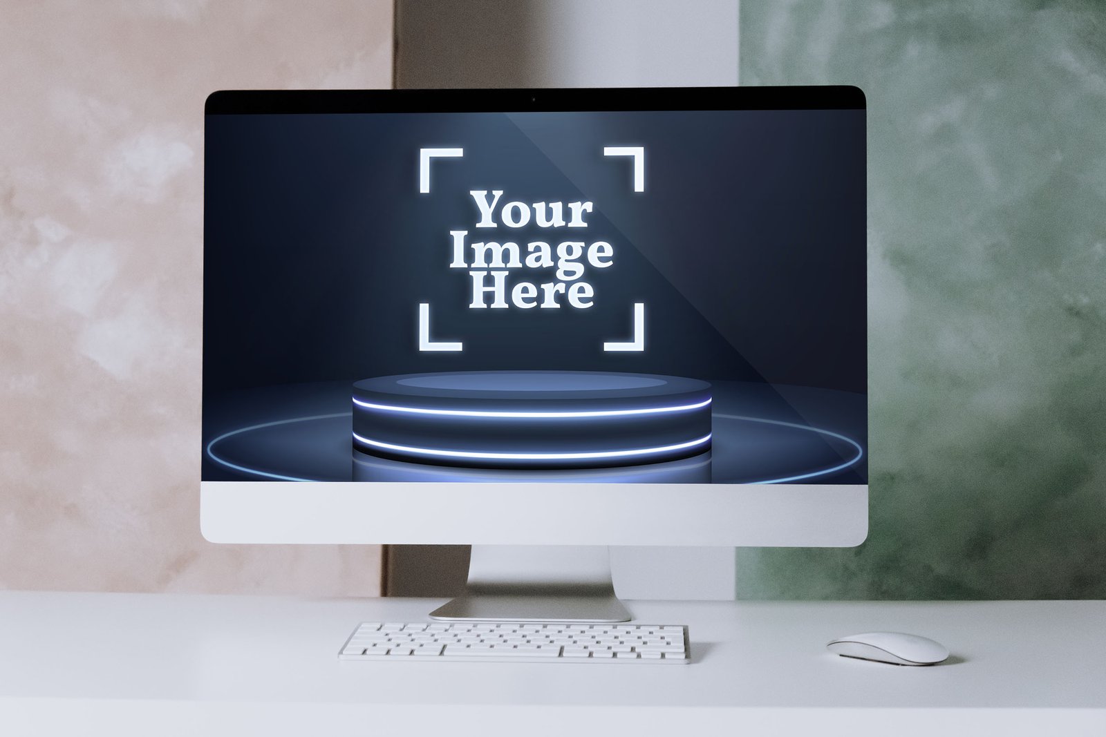 Free iMac Mockup Photoshop By Snail motion