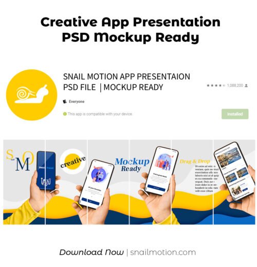 Free minimal App Presentation photoshop