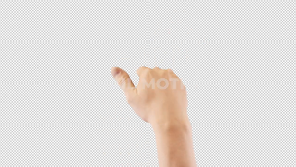Free hand gesture Push Palm by snail motion