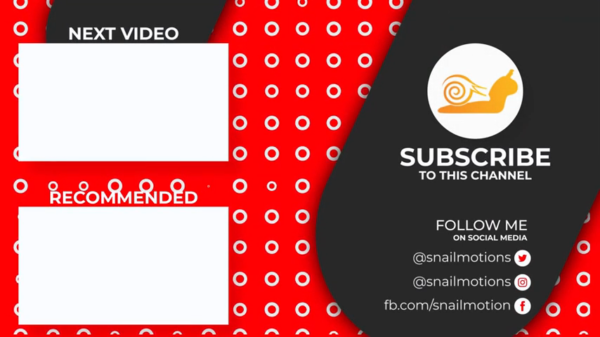 Free YouTube End screen Template After Effects by snail motion