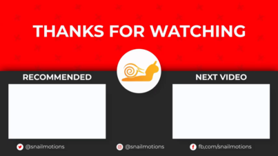 Free YouTube End screen Template After Effects free by snail motion
