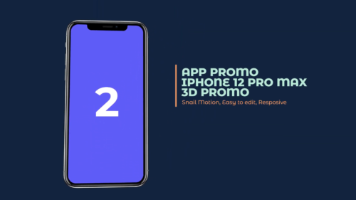 Free 3d free iPhone app promo video template for After Effect