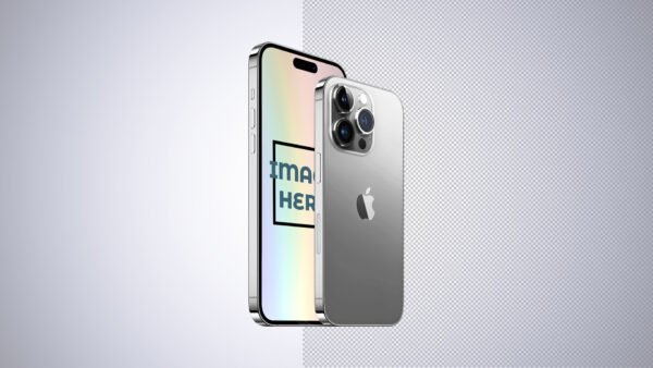 Free Apple iPhone 14 Pro Max Silver Mockup by snail motion