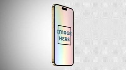 Free Apple iPhone Mockup 14 Pro Max Golden by snail motion