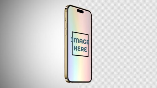 Free Apple iPhone Mockup 14 Pro Max Golden by snail motion