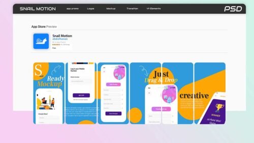 Free App store Preview Template by snail motion