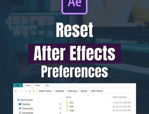 How to reset after effects preferences