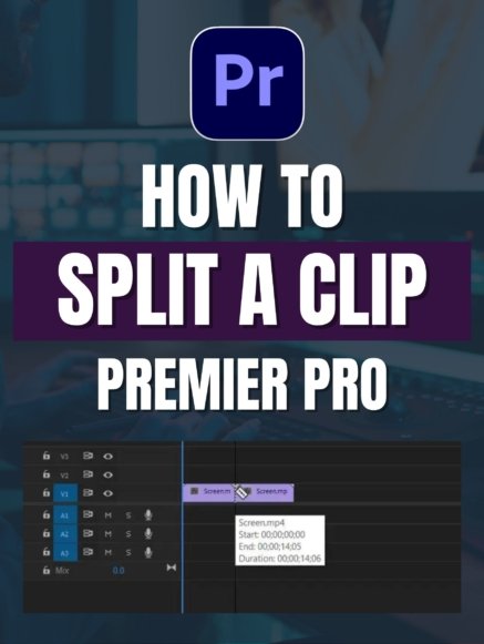 How to Split a clip in premiere pro by snail motion